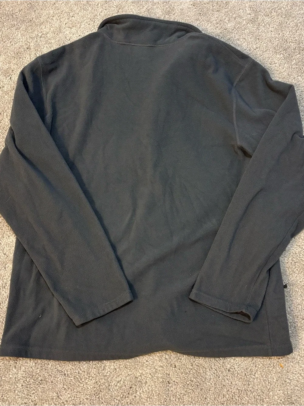 The North Face Men's Dark Gray Full-Zip Fleece Jacket with Red Logo